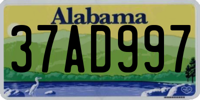 AL license plate 37AD997
