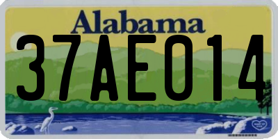 AL license plate 37AE014