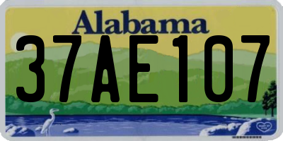AL license plate 37AE107