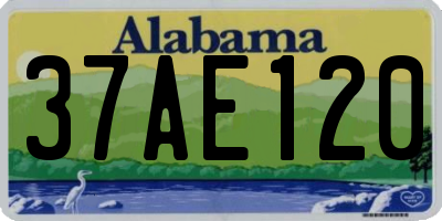 AL license plate 37AE120