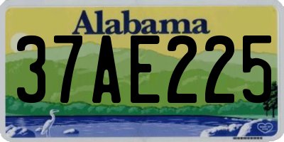 AL license plate 37AE225
