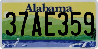 AL license plate 37AE359