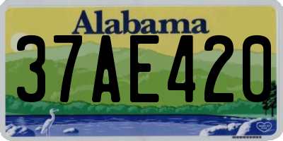 AL license plate 37AE420