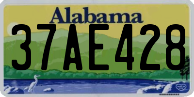 AL license plate 37AE428