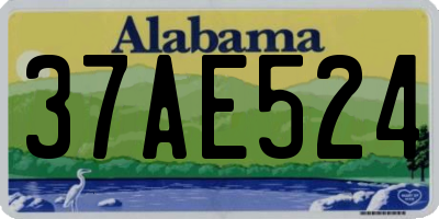 AL license plate 37AE524