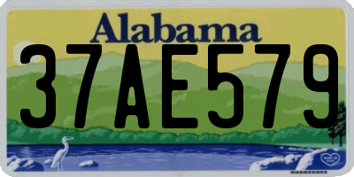 AL license plate 37AE579