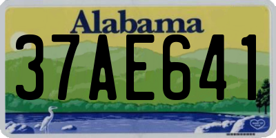 AL license plate 37AE641