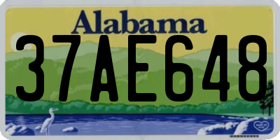 AL license plate 37AE648