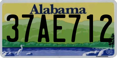 AL license plate 37AE712