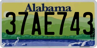 AL license plate 37AE743