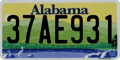 AL license plate 37AE931