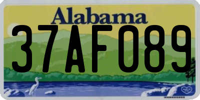 AL license plate 37AF089