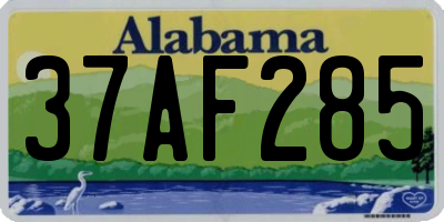 AL license plate 37AF285