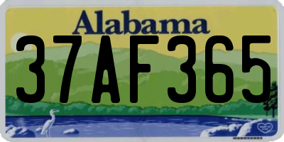 AL license plate 37AF365