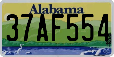 AL license plate 37AF554