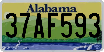 AL license plate 37AF593