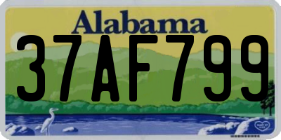AL license plate 37AF799