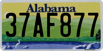 AL license plate 37AF877