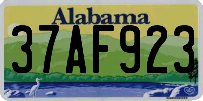 AL license plate 37AF923