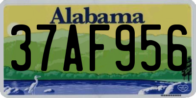 AL license plate 37AF956