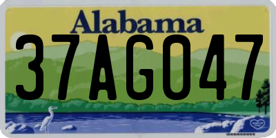 AL license plate 37AG047