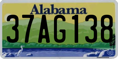 AL license plate 37AG138