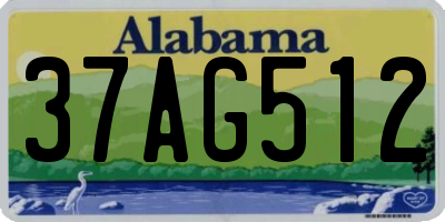 AL license plate 37AG512