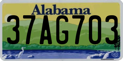 AL license plate 37AG703