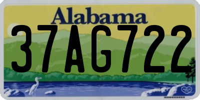 AL license plate 37AG722