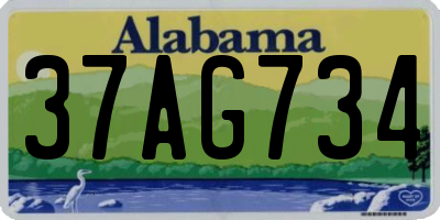 AL license plate 37AG734