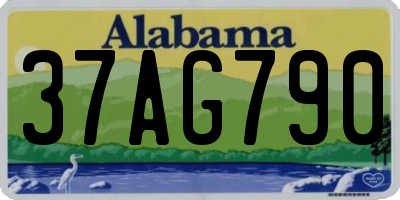 AL license plate 37AG790