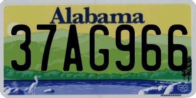 AL license plate 37AG966