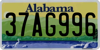 AL license plate 37AG996
