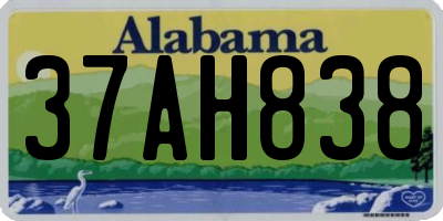 AL license plate 37AH838