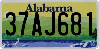 AL license plate 37AJ681