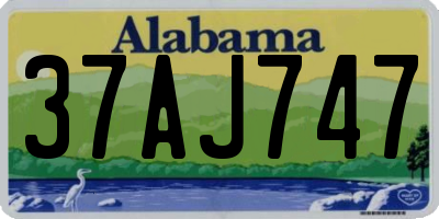 AL license plate 37AJ747