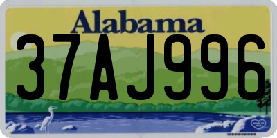 AL license plate 37AJ996