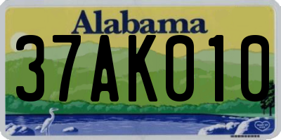 AL license plate 37AK010