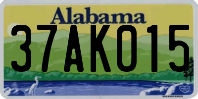 AL license plate 37AK015
