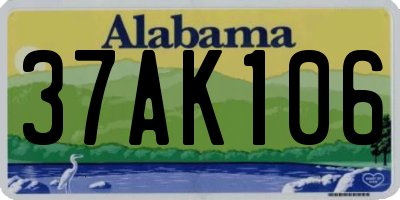 AL license plate 37AK106