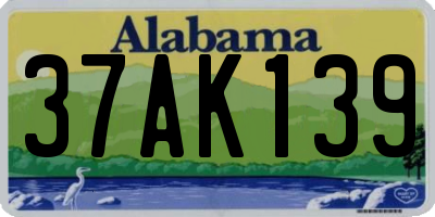 AL license plate 37AK139