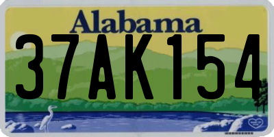 AL license plate 37AK154
