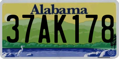 AL license plate 37AK178