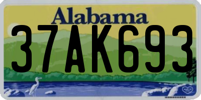 AL license plate 37AK693