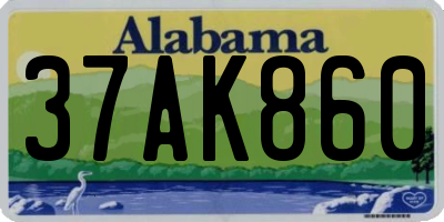 AL license plate 37AK860