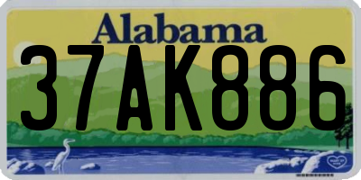 AL license plate 37AK886