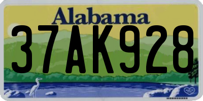AL license plate 37AK928