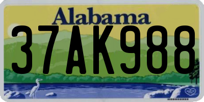 AL license plate 37AK988