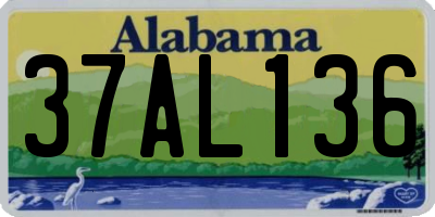 AL license plate 37AL136