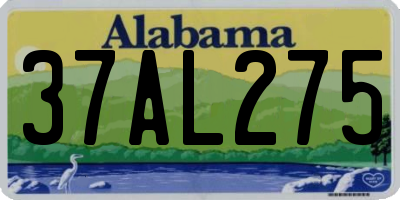 AL license plate 37AL275